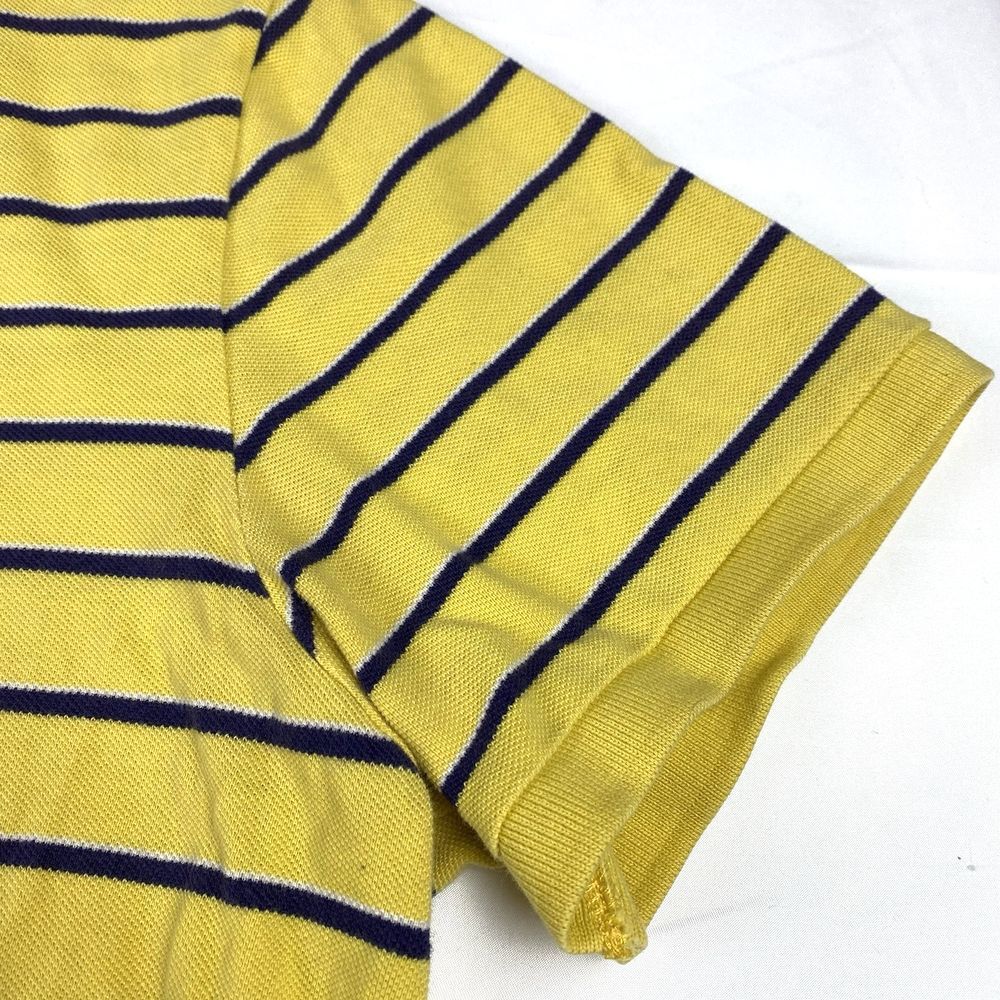 Polo Jeans Co Ralph Lauren Polo Shirt Men's Size XXL Yellow Striped Vintage Flag - Picture 5 of 6